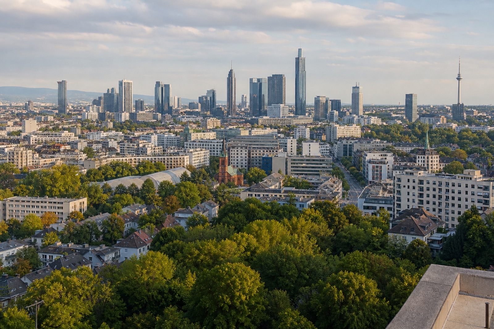 Skyline und Parks von Nordhafen